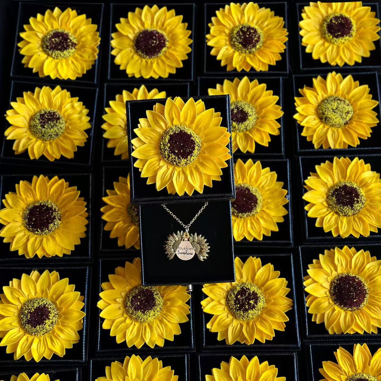 You Are My Sunshine - Sunflower Necklace Gift Box Set