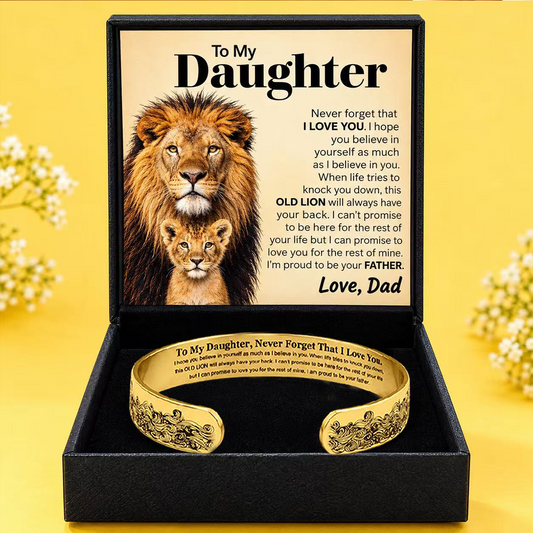 Proud Of You - Engraved Cuff Bracelet Gift for Daughter from Dad YW