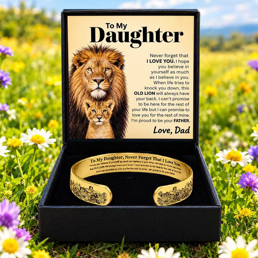 Proud Of You - Engraved Cuff Bracelet Gift for Daughter from Dad G2