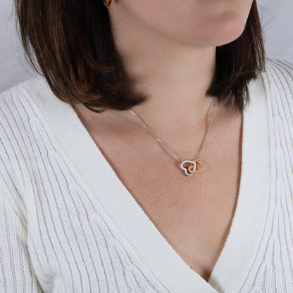 To My Sister - Linked Heart Necklace - Forever Friend Gift