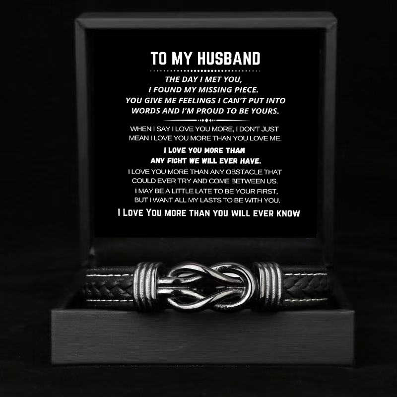 To My Husband - Link Bracelet - All My Lasts with You Gift