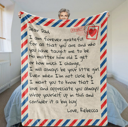 Wrap Yourself Up In This - Father's Day Blanket Gift for Dad from Daughter