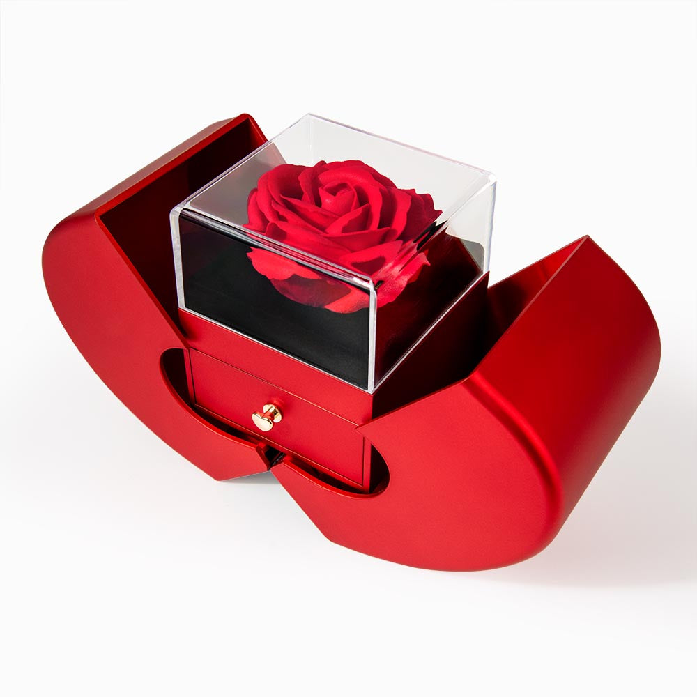 To My Daughter Necklace from Dad - Love Heart Necklace - Eternal Rose Gift Box
