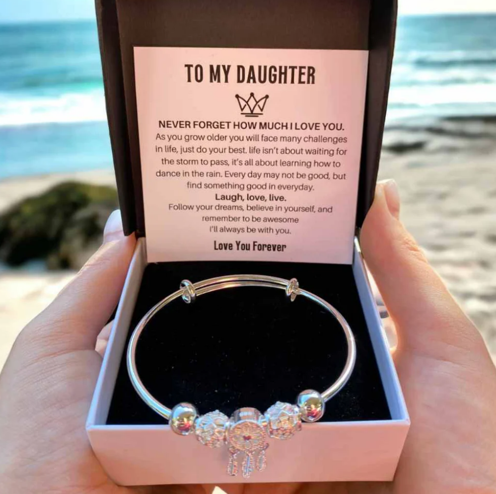 To My Daughter - Dreamcatcher Bracelet - Love You Forever Message Card Gift