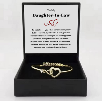 To My Daughter-In-Law - Infinity Heart Bracelet - Daughter-In-Heart Gift