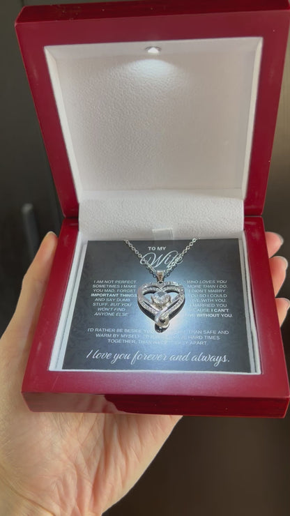 To My Daughter - Double Hearts Necklace - Believe In Yourself Gift