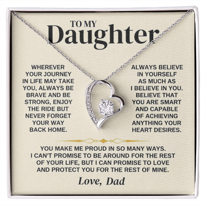 You Make Me Proud - Necklace Gift for Daughter from Dad