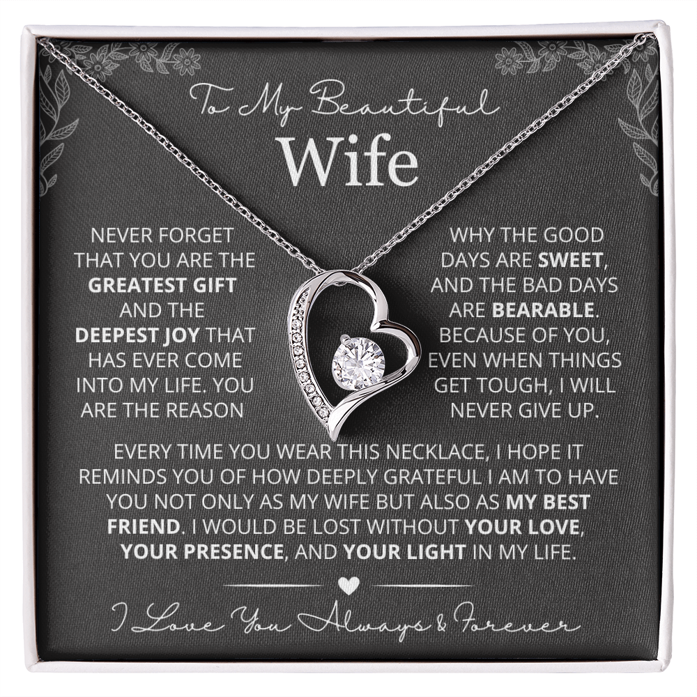 You Are The Greatest Gift - Necklace Gift for Wife from Husband