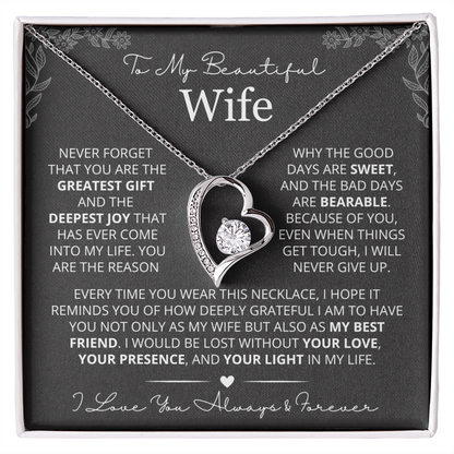 You Are The Greatest Gift - Necklace Gift for Wife from Husband