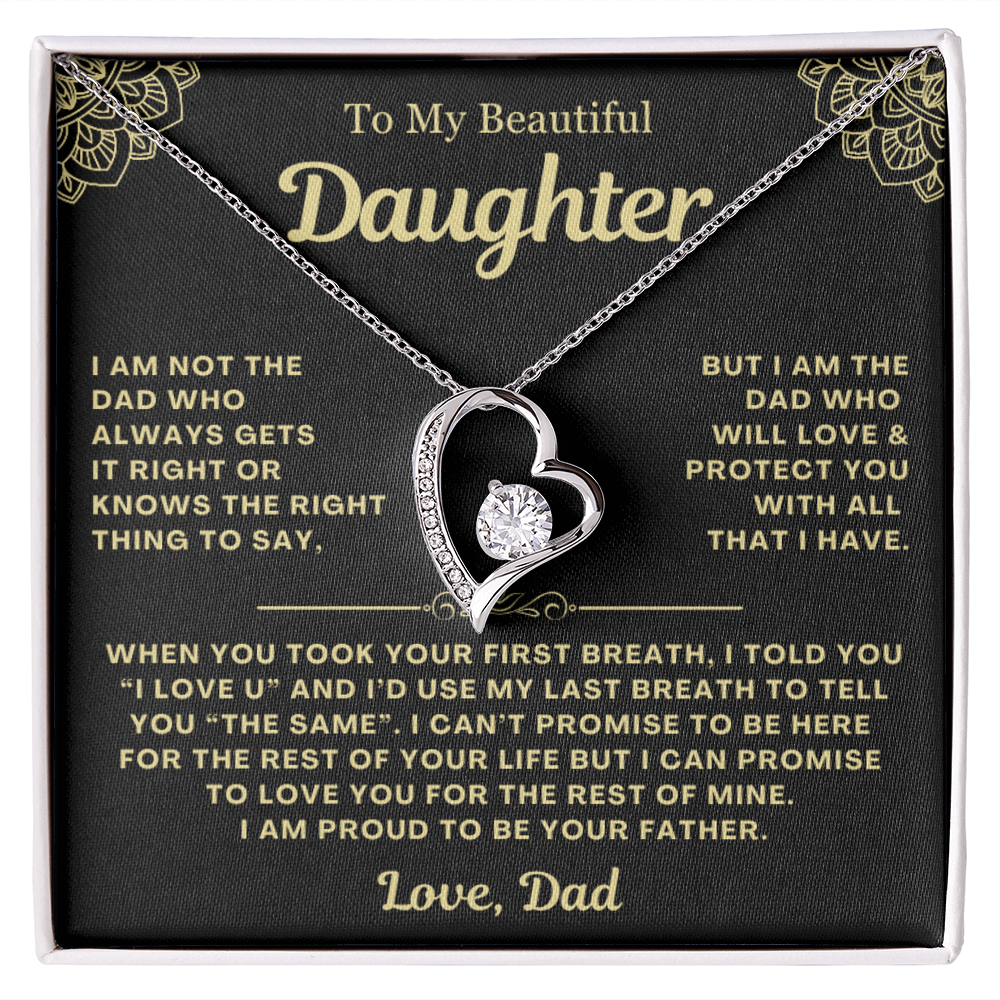 Love you for the rest of my life - Necklace To Daughter from Dad
