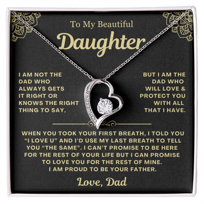 Love you for the rest of my life - Necklace To Daughter from Dad