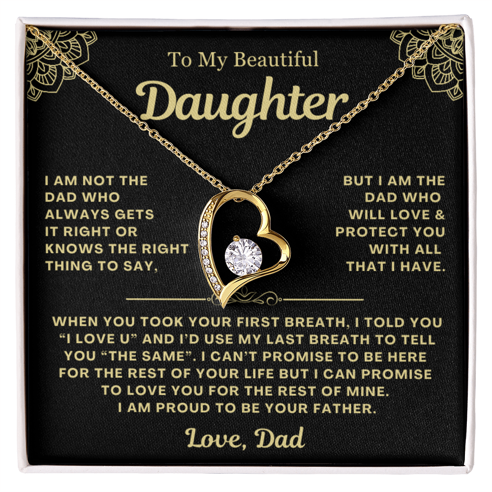 Love you for the rest of my life - Necklace To Daughter from Dad