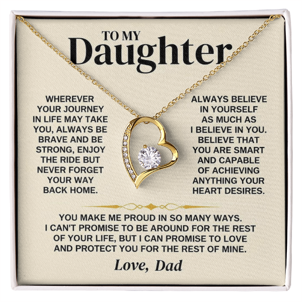 You Make Me Proud - Necklace Gift for Daughter from Dad