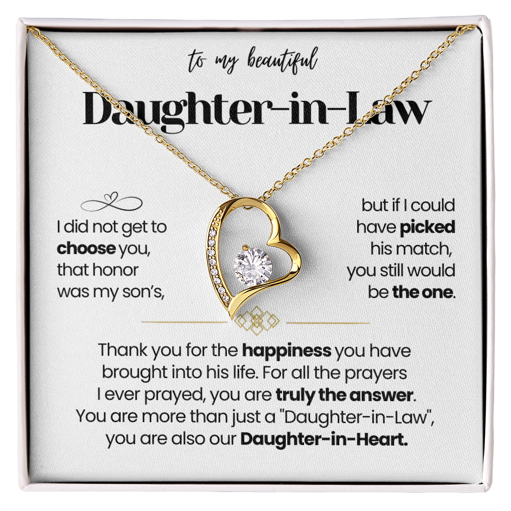 I Am Thankful To Have You In My Life - Necklace for Daughter-in-Law