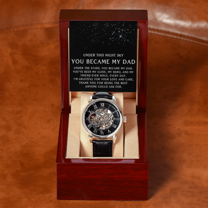 Under This Night Sky - Father's Day Openwork Watch Gift for Dad