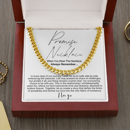 To My Man - Cuban Link Necklace - Promise Necklace Gift
