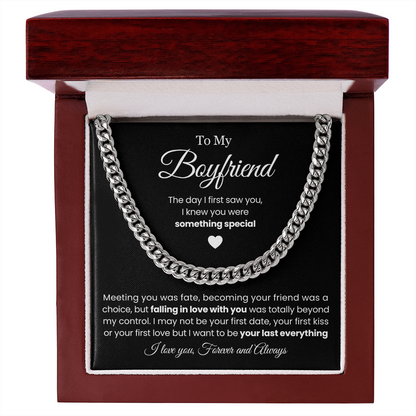 To My Boyfriend - Cuban Link Necklace - Be Your Last Everything Gift