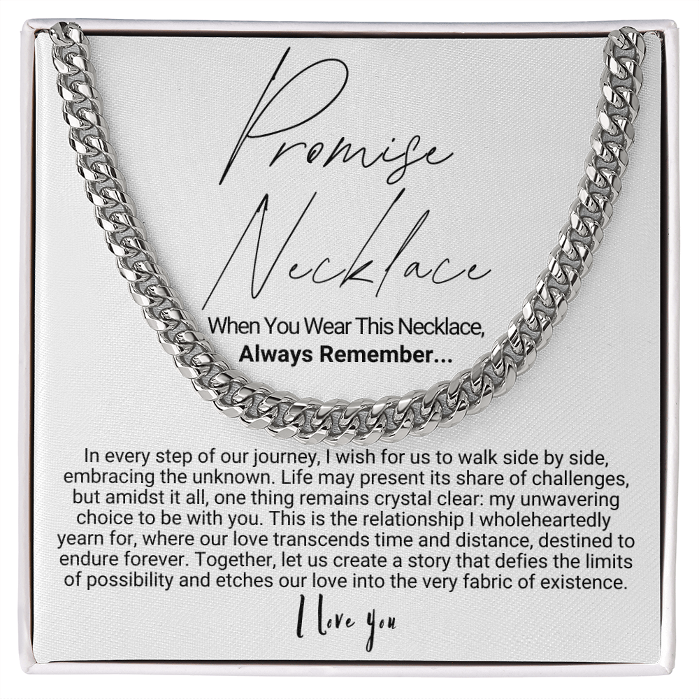 To My Man - Cuban Link Necklace - Promise Necklace Gift