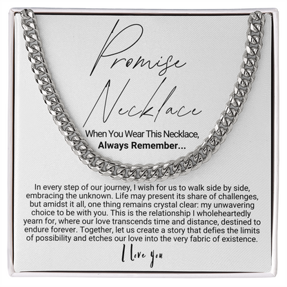 To My Man - Cuban Link Necklace - Promise Necklace Gift