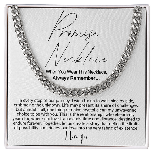 To My Man - Cuban Link Necklace - Promise Necklace Gift