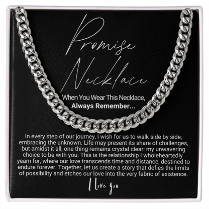 To My Man - Cuban Link Necklace - Promise Necklace Message Card Gift