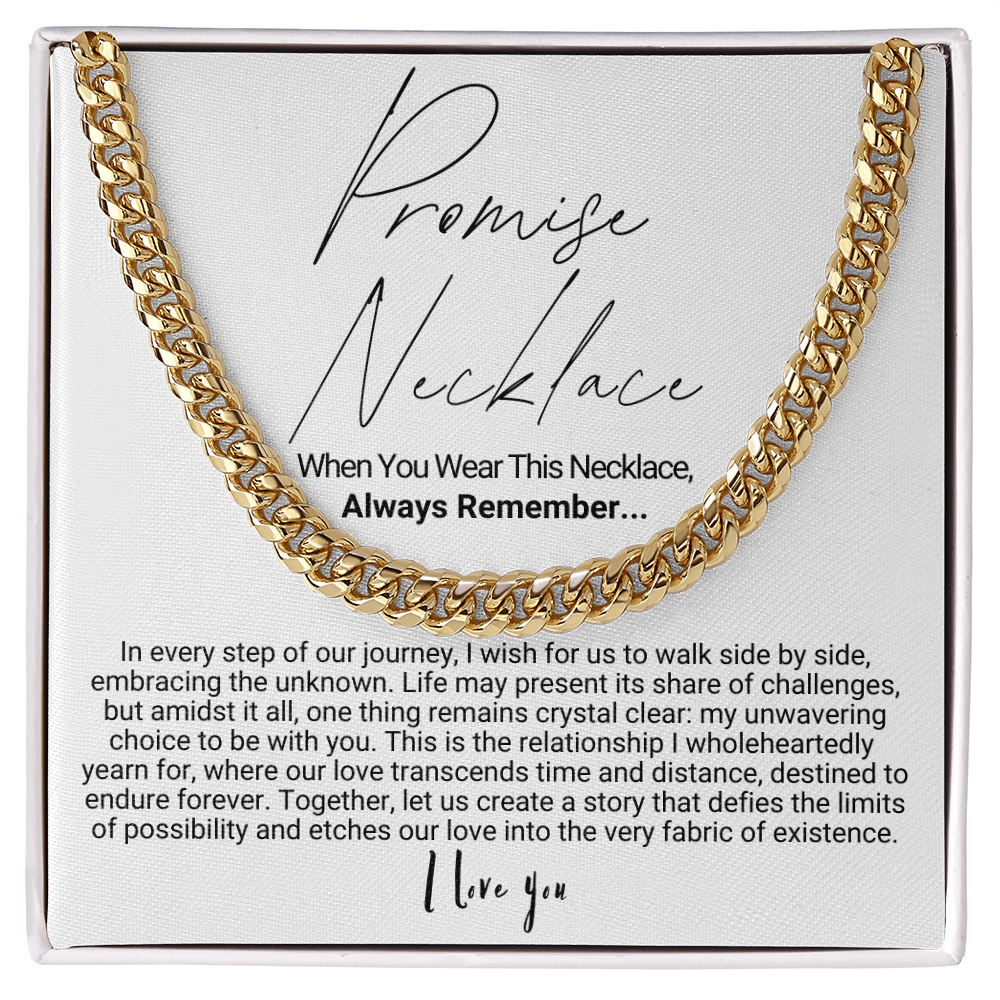 To My Man - Cuban Link Necklace - Promise Necklace Gift