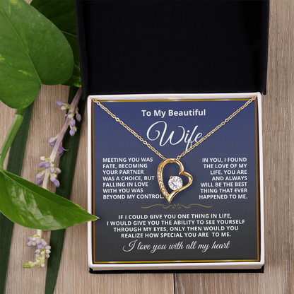 To My Wife - Love Heart Necklace - You Are Special Valentine's Day Gift