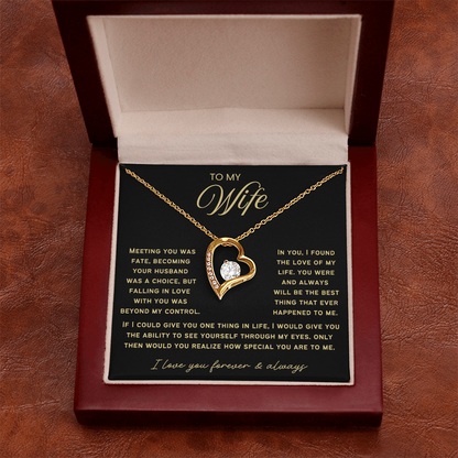 To My Wife - Love Heart Necklace - You Are Special Valentine's Day Gift
