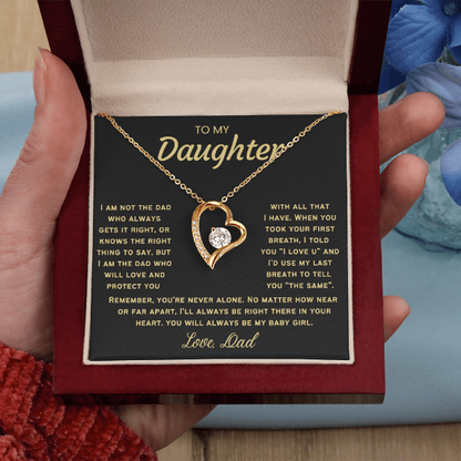 Always Right There In Your Heart - Necklace for Daughter from Dad