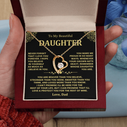 Remember Whose Daughter You Are - Necklace Gift for Daughter from Dad