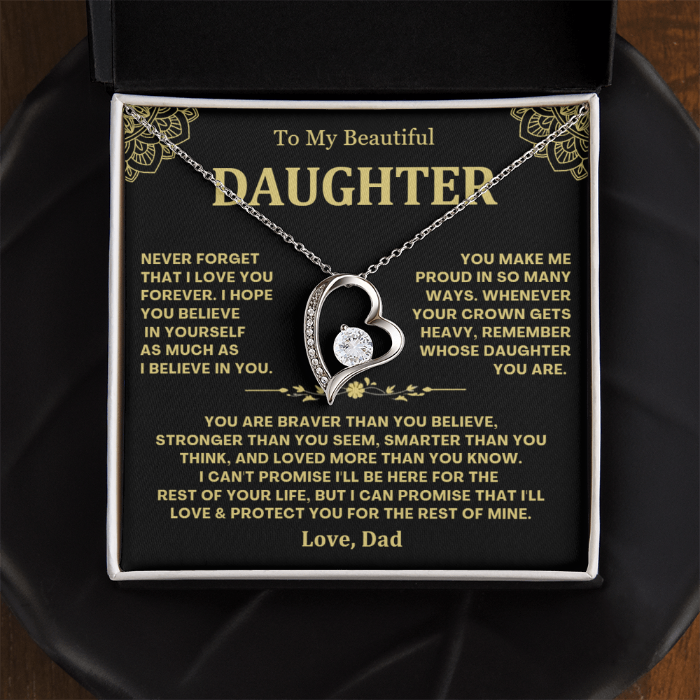 Remember Whose Daughter You Are - Necklace Gift for Daughter from Dad
