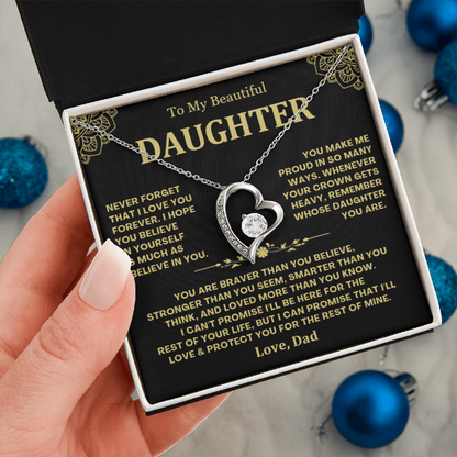Remember Whose Daughter You Are - Necklace Gift for Daughter from Dad