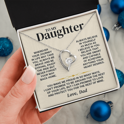 You Make Me Proud - Necklace Gift for Daughter from Dad