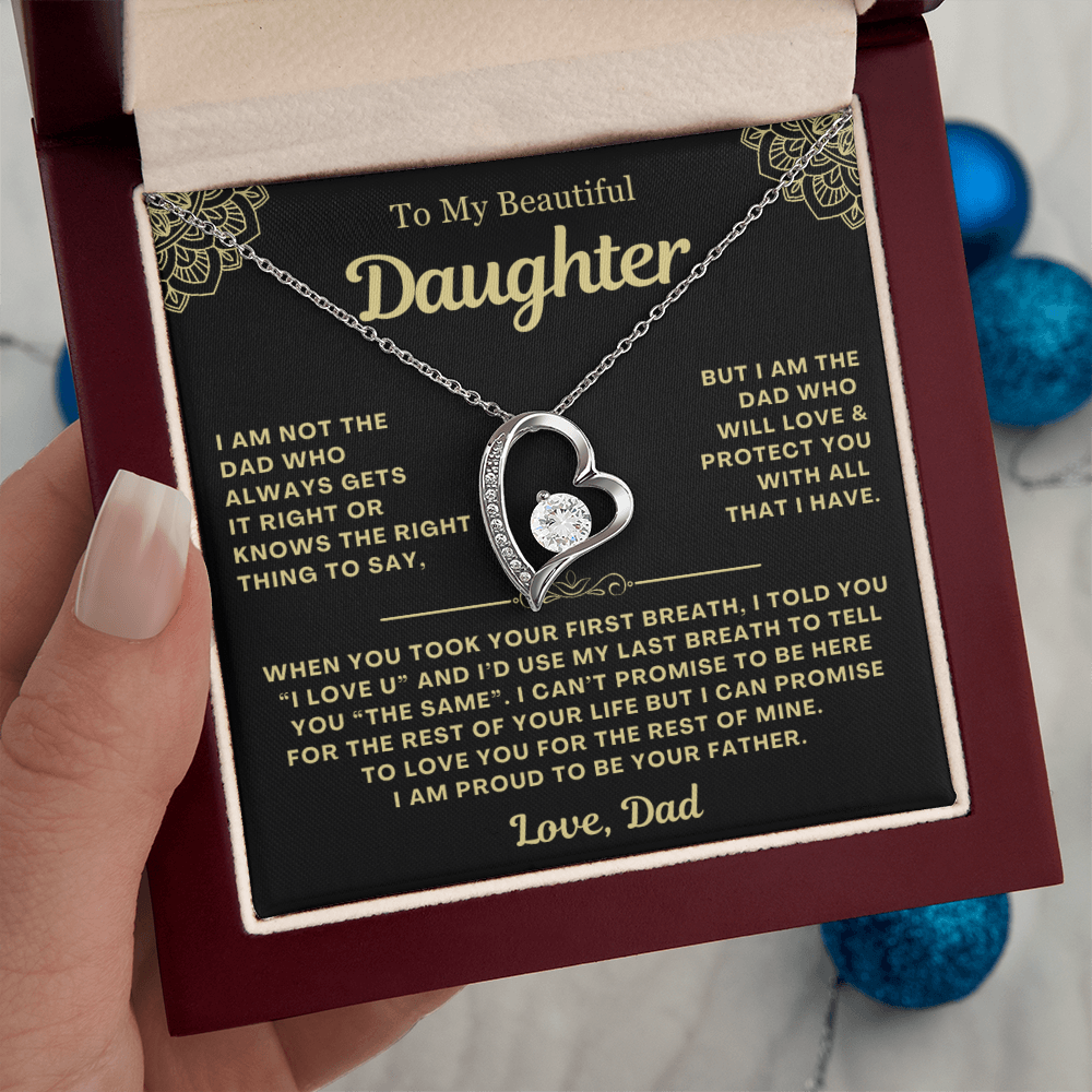 Love you for the rest of my life - Necklace To Daughter from Dad