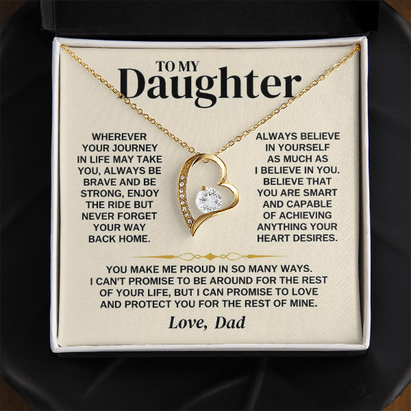 You Make Me Proud - Necklace Gift for Daughter from Dad