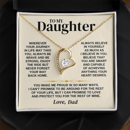 You Make Me Proud - Necklace Gift for Daughter from Dad