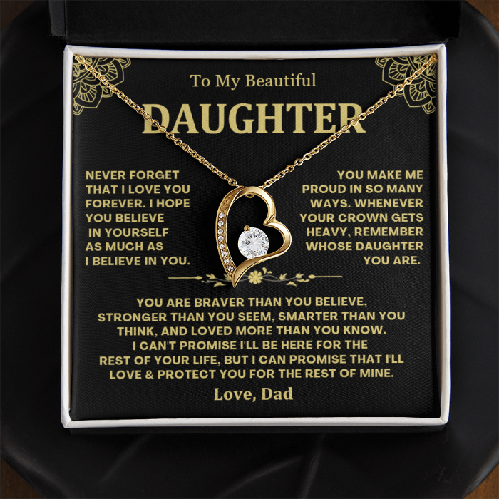 Remember Whose Daughter You Are - Necklace Gift for Daughter from Dad
