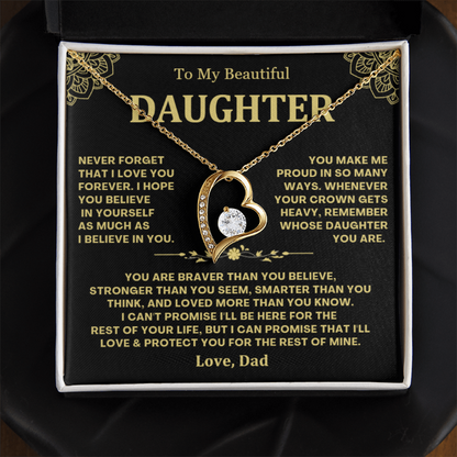 Remember Whose Daughter You Are - Necklace Gift for Daughter from Dad