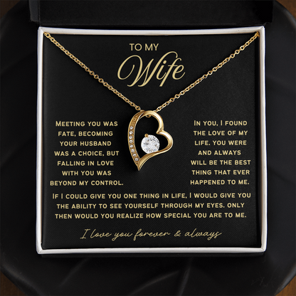To My Wife - Love Heart Necklace - You Are Special Valentine's Day Gift
