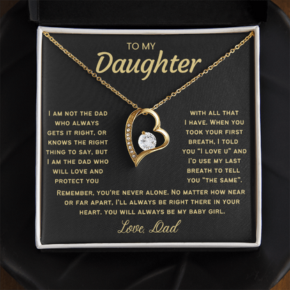 Always Right There In Your Heart - Necklace for Daughter from Dad
