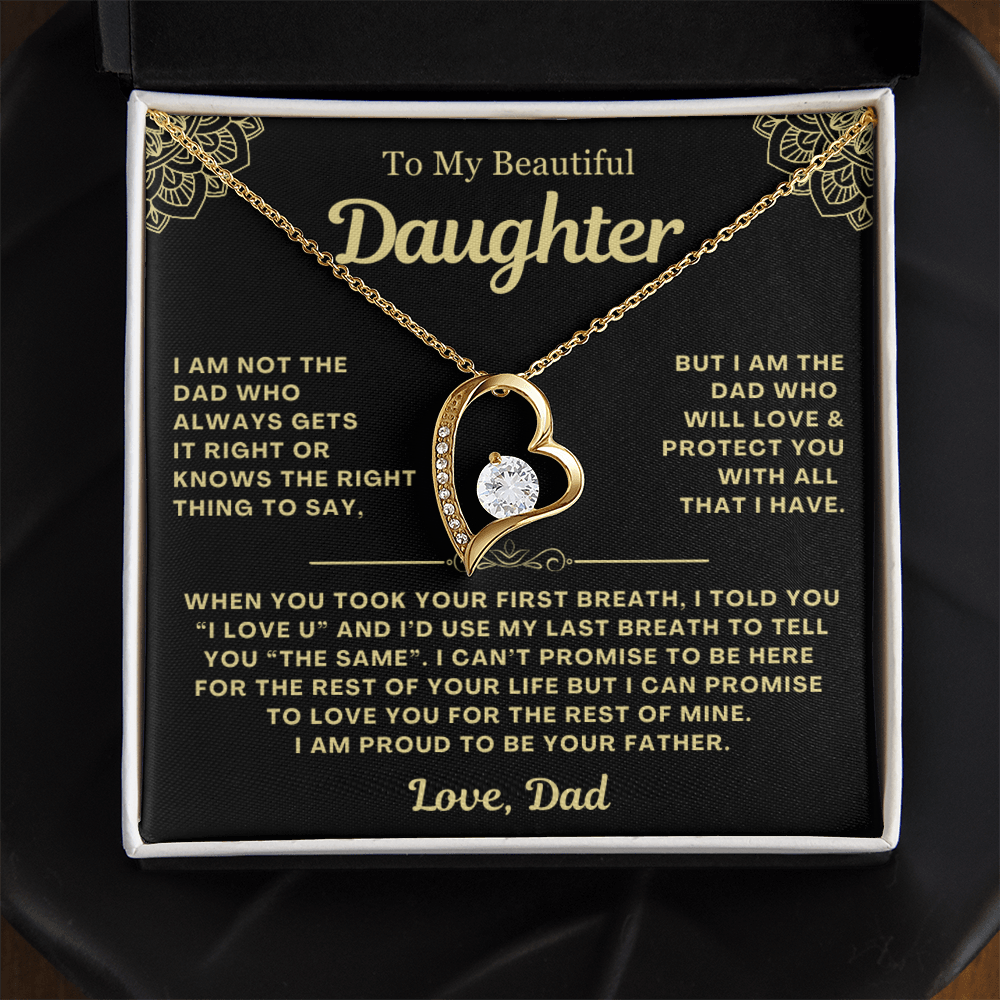 Love you for the rest of my life - Necklace To Daughter from Dad