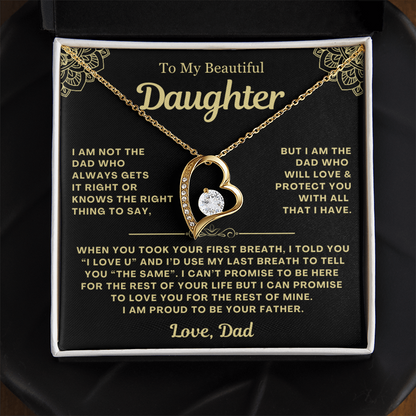 Love you for the rest of my life - Necklace To Daughter from Dad