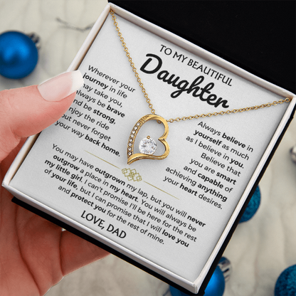 Never Forget Your Way Back Home - Necklace Gift for Daughter from Dad
