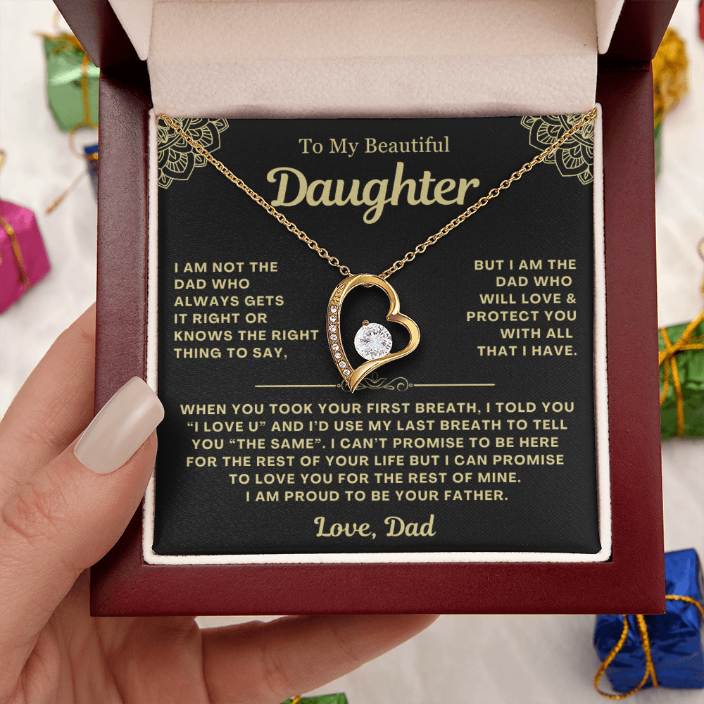 Love you for the rest of my life - Necklace To Daughter from Dad