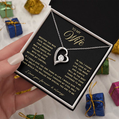 To My Wife - Love Heart Necklace - You Are Special Valentine's Day Gift