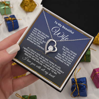 To My Wife - Love Heart Necklace - You Are Special Valentine's Day Gift
