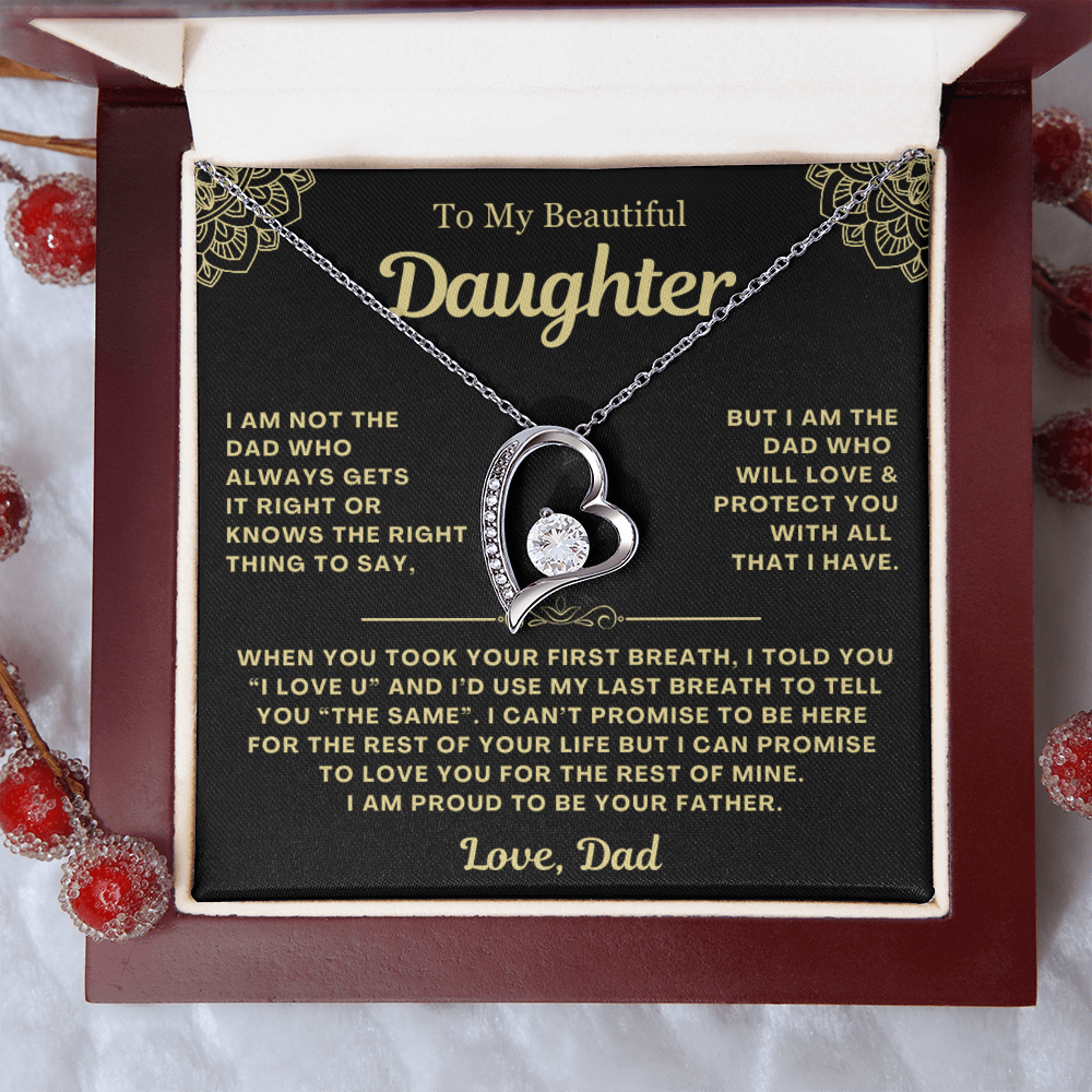 Love you for the rest of my life - Necklace To Daughter from Dad