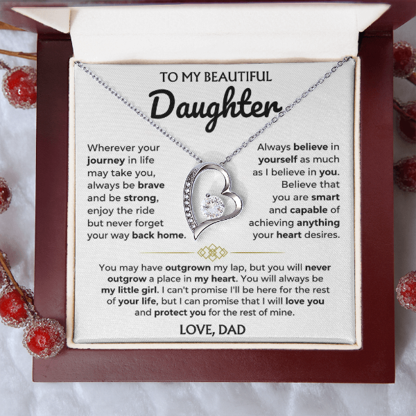 Never Forget Your Way Back Home - Necklace Gift for Daughter from Dad
