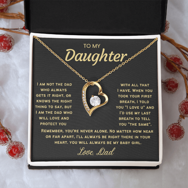 Always Right There In Your Heart - Necklace for Daughter from Dad