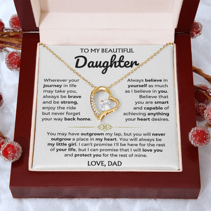 Never Forget Your Way Back Home - Necklace Gift for Daughter from Dad